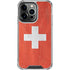 Switzerland Flag Distressed iPhone 14 Pro Clear Case
